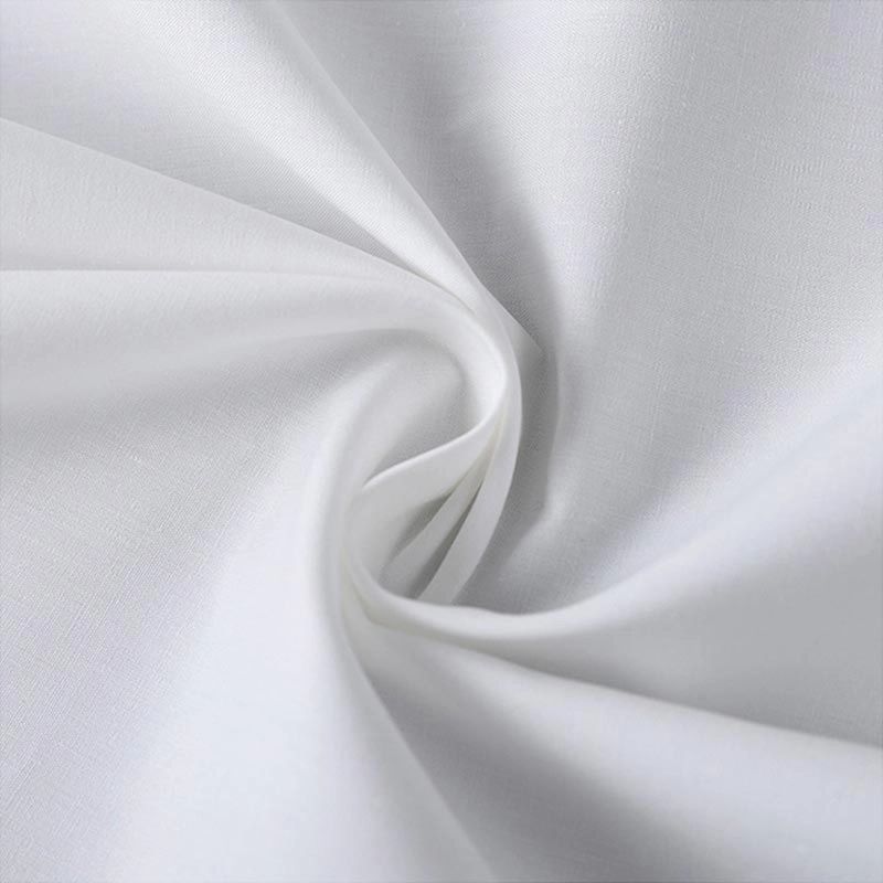 پنبه Percale Weave 200TC پارچه ملافه هتل WHITE